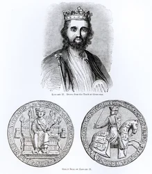 Edward II drawn from the Tomb at Gloucester, and the Great Seal